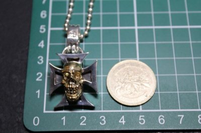 画像1: 銀幸骸銅鉄十字架　幸運骸アイアンクロスペンダント・Iron Cross Lucky omen Pendant（受注生産品・Built to Order Products）