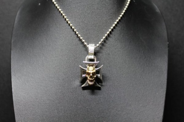 画像1: 銀幸骸銅鉄十字架　幸運骸アイアンクロスペンダント・Iron Cross Lucky omen Pendant（受注生産品・Built to Order Products） (1)