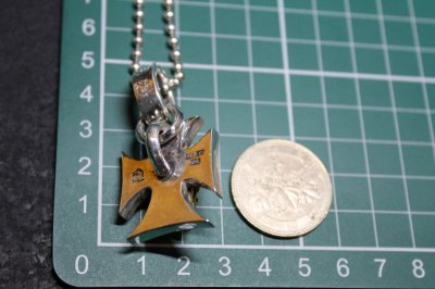 画像2: 銀幸骸銅鉄十字架　幸運骸アイアンクロスペンダント・Iron Cross Lucky omen Pendant（受注生産品・Built to Order Products）