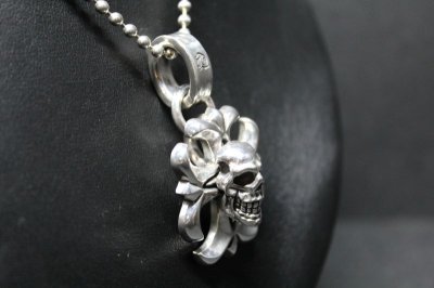画像2: 銀聖幸髑髏十字架　コート・オブ・アームズ　スカルクロスペンダント・Coat of Arms Lucky omen Skull Cross Pendant（受注生産品・Built to Order Products）