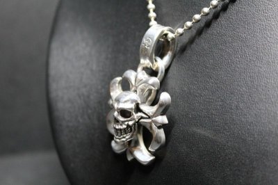 画像1: 銀聖幸髑髏十字架　コート・オブ・アームズ　スカルクロスペンダント・Coat of Arms Lucky omen Skull Cross Pendant（受注生産品・Built to Order Products）