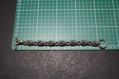 画像1: 輪廻転生・銀幸運骸髑髏輪　Lucky Omen Skull Bracelet・ラッキーオーメンスカルブレスレット（受注生産品・Built to Order Products）