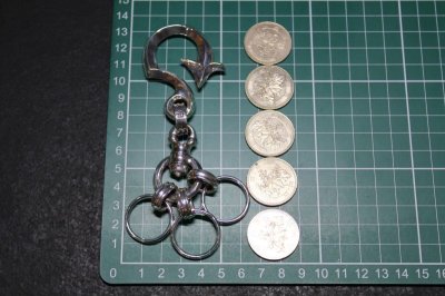 画像2: 銀釣針財宝鍵鎖　Fish Fook Keychain・フィッシュフックキーチェーン