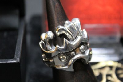 画像1: 銀大王冠輪　Big Crown Ring・ビッグクラウンリング（受注生産品・Built-to-order products）