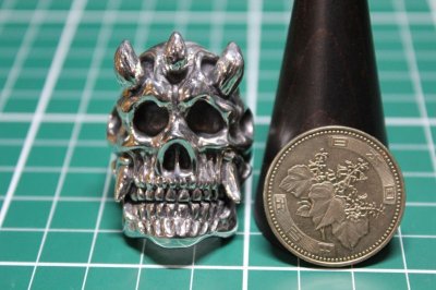 画像3: 銀魔王髑髏輪　Devil Skull Ring・デビルスカルリング（受注生産品・Built-to-order products）
