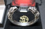 画像1: 銀双鷲頭幸運腕輪　Good Luck Eagle Bangle・グッドラックイーグルバングル（受注生産品・Built-to-order products） (1)