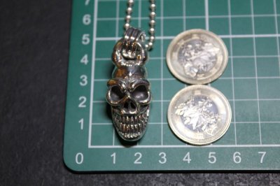 画像3: 銀神悪戯髑髏　God's Prank Skull Pendant・ゴッズプランクスカルペンダント（受注生産品・Built-to-order products）
