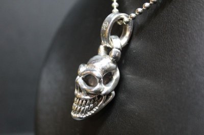 画像1: 銀神悪戯髑髏　God's Prank Skull Pendant・ゴッズプランクスカルペンダント（受注生産品・Built-to-order products）