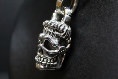 画像2: 銀人造人間髑髏　Mr Frankenstein Pendant・フランケンシュタインスカルペンダント（受注生産品・Built-to-order products）
