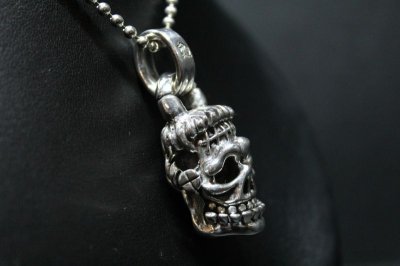 画像1: 銀人造人間髑髏　Mr Frankenstein Pendant・フランケンシュタインスカルペンダント（受注生産品・Built-to-order products）