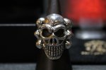 画像1: 銀神悪戯髑髏　God's Prank Skull Ring・ゴッドスカルリング（受注生産品・Built-to-order products） (1)