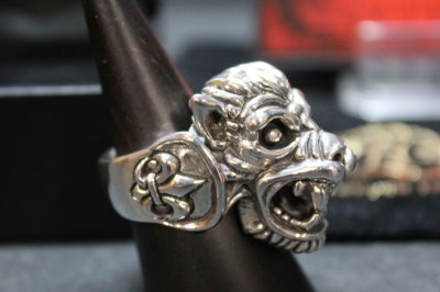 画像1: 銀猛戦狼王輪　Berserker Ring・バーサーカーリング（受注生産品・Built-to-order products）