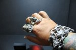画像5: 銀般若髑髏輪　般若バルスカルリング・Hannyabal Skull Ring ・ Type1  （受注生産品・Built to Order Products） (5)