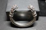 画像5: 銀双蛇頭幸運腕輪　Good Luck Viper Bangle・グッドラックバイパーバングル（受注生産品・Built-to-order products） (5)