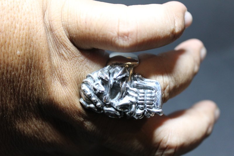 画像17: 銀勲刻牌髑髏輪　Jack of Clubs Lancelot Skull Ring （受注生産品・Built-to-order products） (17)