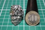 画像8: 銀勲刻牌髑髏輪　Jack of Clubs Lancelot Skull Ring （受注生産品・Built-to-order products） (8)