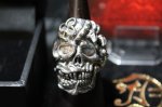 画像1: 銀勲刻牌髑髏輪　Jack of Clubs Lancelot Skull Ring （受注生産品・Built-to-order products） (1)