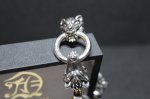 画像6: 銀双狼頭腕輪　Double Wolf  Head Bracelet・ダブルウルフヘッドブレスレット（受注生産品・Built-to-order products） (6)