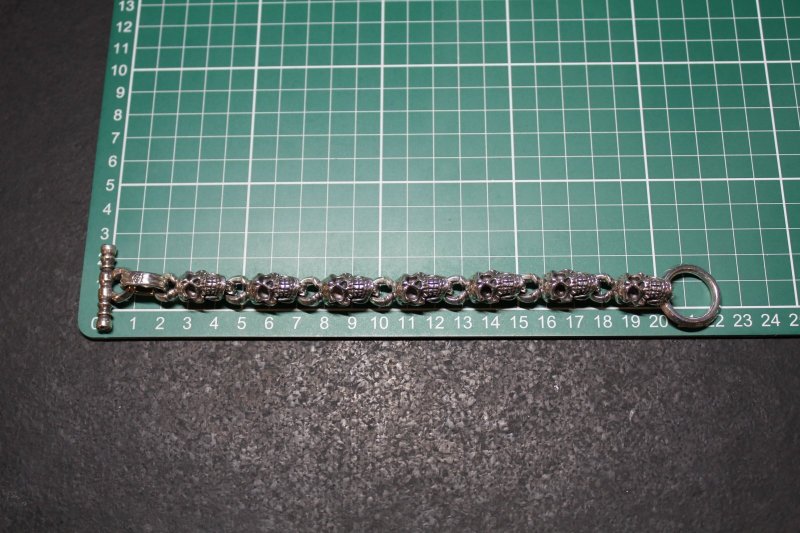 画像6: 輪廻転生・銀幸運骸髑髏輪　Lucky Omen Skull Bracelet・ラッキーオーメンスカルブレスレット（受注生産品・Built to Order Products） (6)