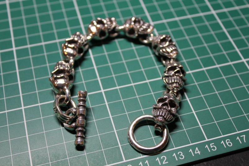 画像9: 輪廻転生・銀仮面髑髏　Visored Skull Bracelet・ヴァイザードスカルブレスレット（受注生産品・Built to Order Products） (9)