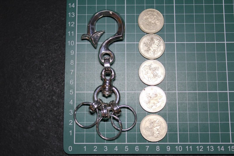 画像4: 銀釣針財宝鍵鎖 Fish Fook Keychain・フィッシュフックキーチェーン (4)