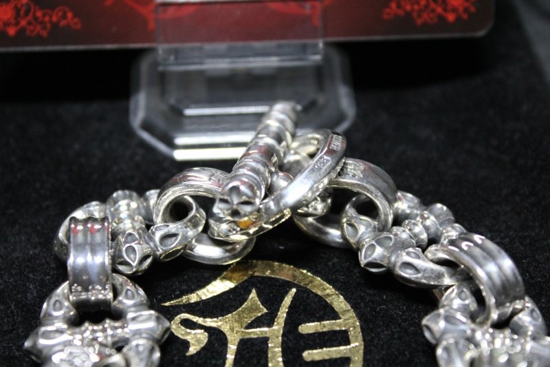 画像3: 銀双狼頭腕輪　Double Wolf  Head Bracelet・ダブルウルフヘッドブレスレット（受注生産品・Built-to-order products） (3)