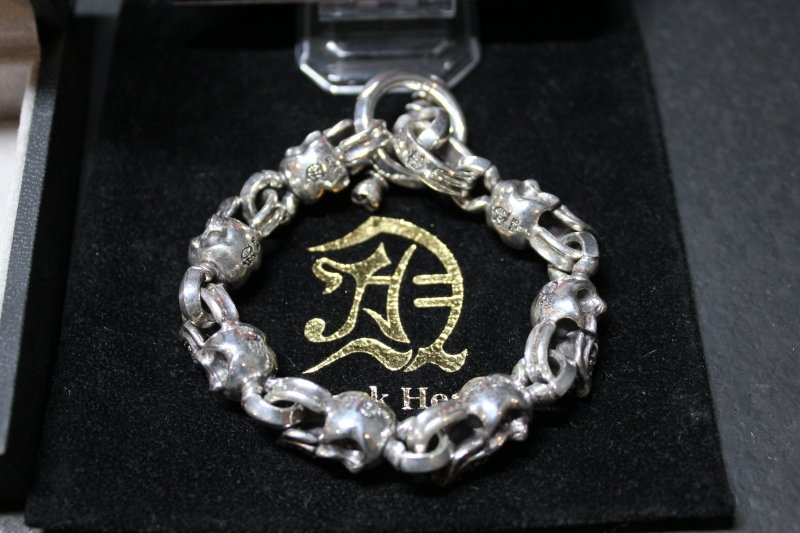 画像4: 輪廻転生・銀幸運骸髑髏輪　Lucky Omen Skull Bracelet・ラッキーオーメンスカルブレスレット（受注生産品・Built to Order Products） (4)