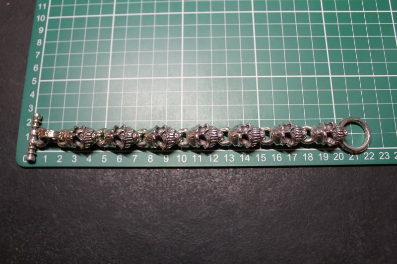 画像7: 輪廻転生・銀仮面髑髏　Visored Skull Bracelet・ヴァイザードスカルブレスレット（受注生産品・Built to Order Products） (7)
