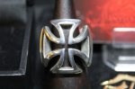 画像1: 銀鉄十字架輪　Iron Cross Ring(type2)・アイアンクロスリングtype2（受注生産品・Built-to-order products） (1)