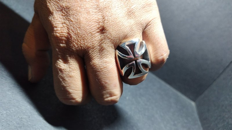 画像15: 銀鉄十字架輪　Iron Cross Ring(type2)・アイアンクロスリングtype2（受注生産品・Built-to-order products） (15)