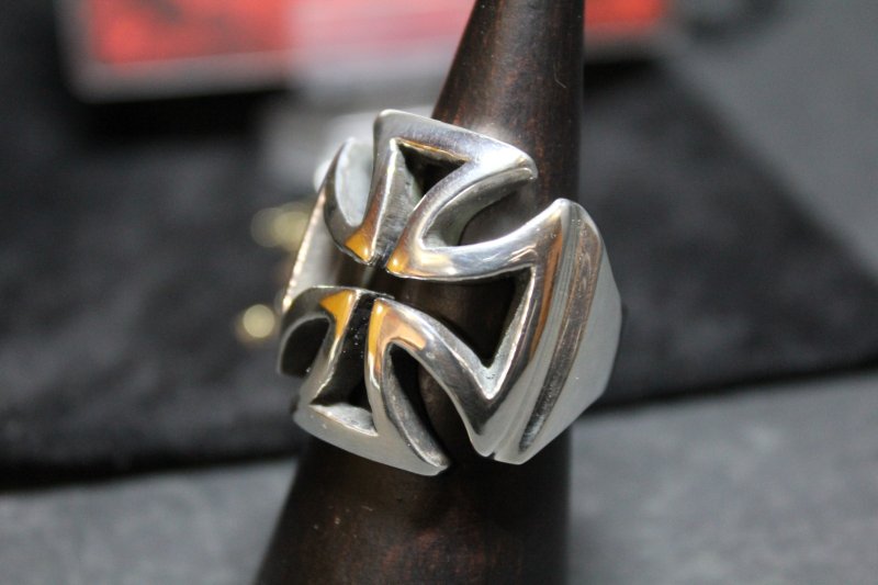 画像7: 銀鉄十字架輪　Iron Cross Ring(type2)・アイアンクロスリングtype2（受注生産品・Built-to-order products） (7)