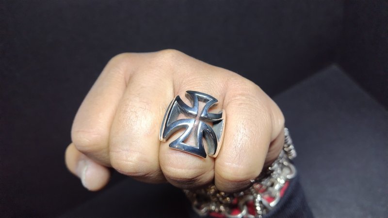 画像14: 銀鉄十字架輪　Iron Cross Ring(type2)・アイアンクロスリングtype2（受注生産品・Built-to-order products） (14)