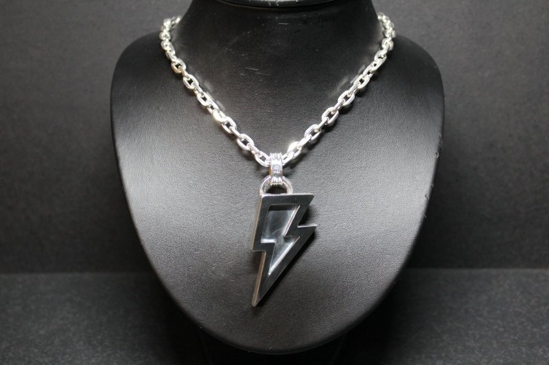 画像3: 銀稲妻一閃(L)　Lightning Pendant(稲妻ペンダント）・（受注生産品・Built-to-order products） (3)