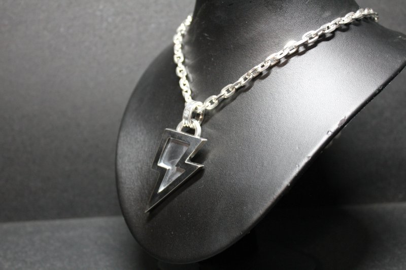 画像7: 銀稲妻一閃(L)　Lightning Pendant(稲妻ペンダント）・（受注生産品・Built-to-order products） (7)