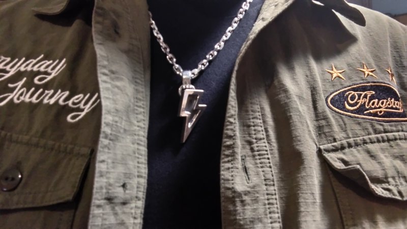 画像18: 銀稲妻一閃(M) Lightning Pendant(稲妻ペンダント)・(受注生産品・Built-to-order products) (18)