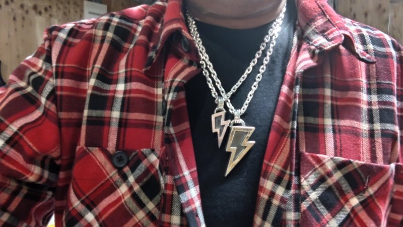 画像20: 銀稲妻一閃(M) Lightning Pendant(稲妻ペンダント)・(受注生産品・Built-to-order products) (20)