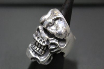 画像2: 銀般若髑髏輪　般若バルスカルリング・Hannyabal Skull Ring ・ Type2  （受注生産品・Built to Order Products）