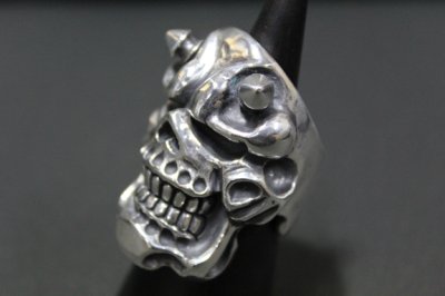 画像2: 銀般若髑髏輪　般若バルスカルリング・Hannyabal Skull Ring ・ Type1  （受注生産品・Built to Order Products）