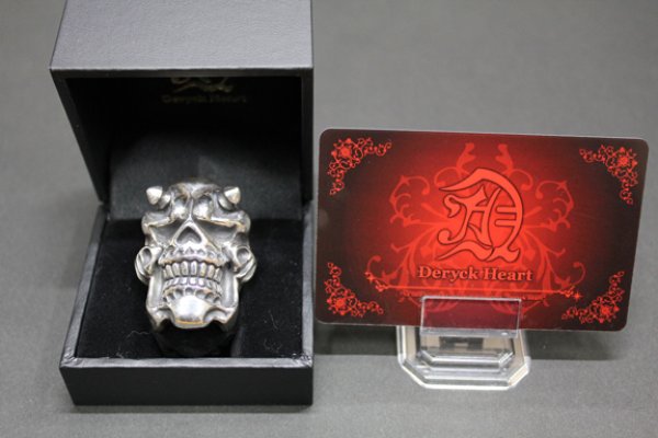 画像1: 銀般若髑髏輪　般若バルスカルリング・Hannyabal Skull Ring ・ Type1  （受注生産品・Built to Order Products） (1)