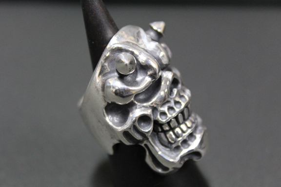 画像3: 銀般若髑髏輪 般若バルスカルリング・Hannyabal Skull Ring ・ Type1  (受注生産品・Built to Order Products) (3)