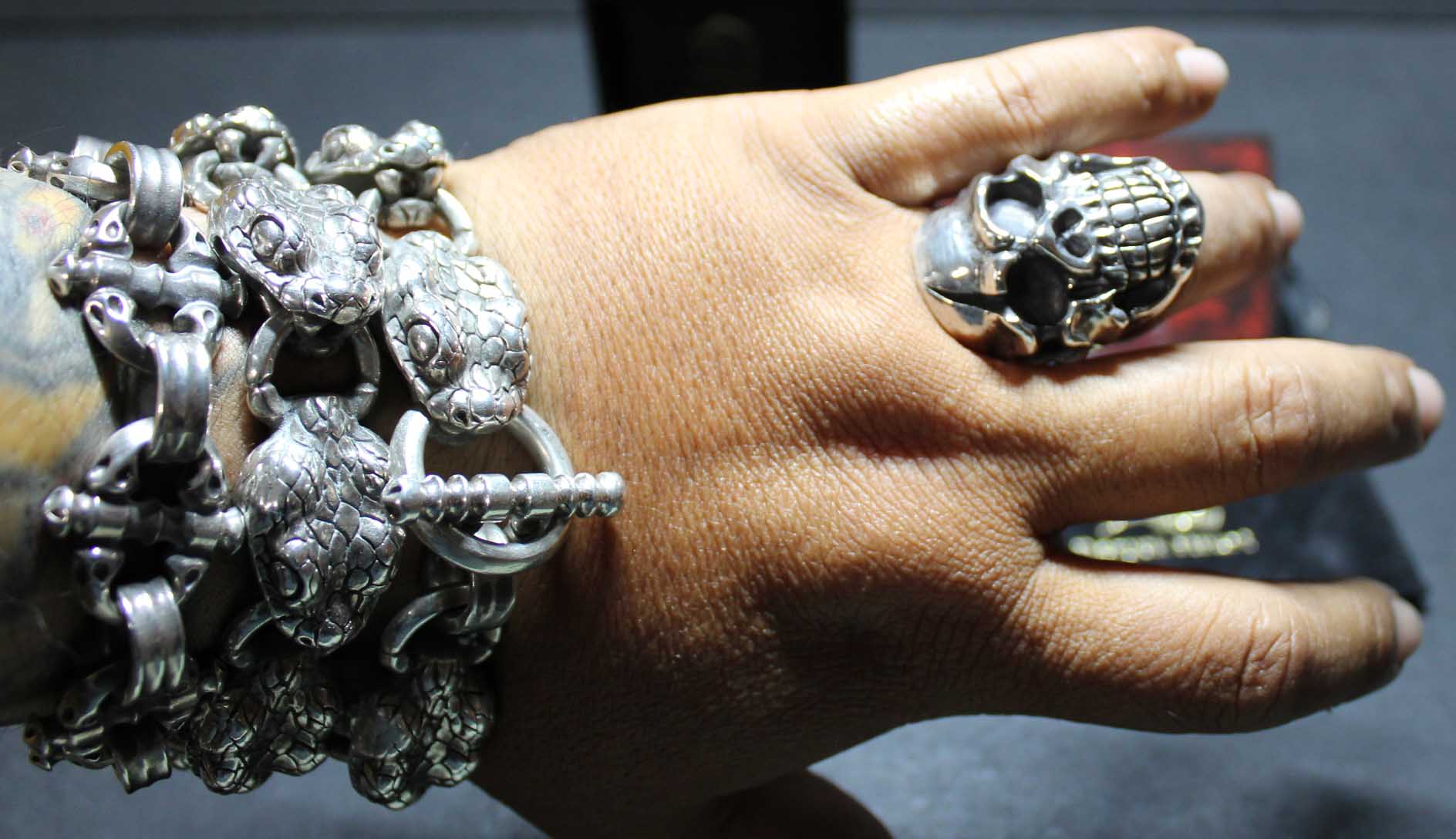 銀闘髑髏輪 バトルスカルリング・Battle Skull Ring （受注生産品